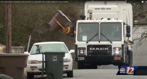 City of Greensboro recycling trucks scan for non-recyclable items in bins using new smart camera technology
