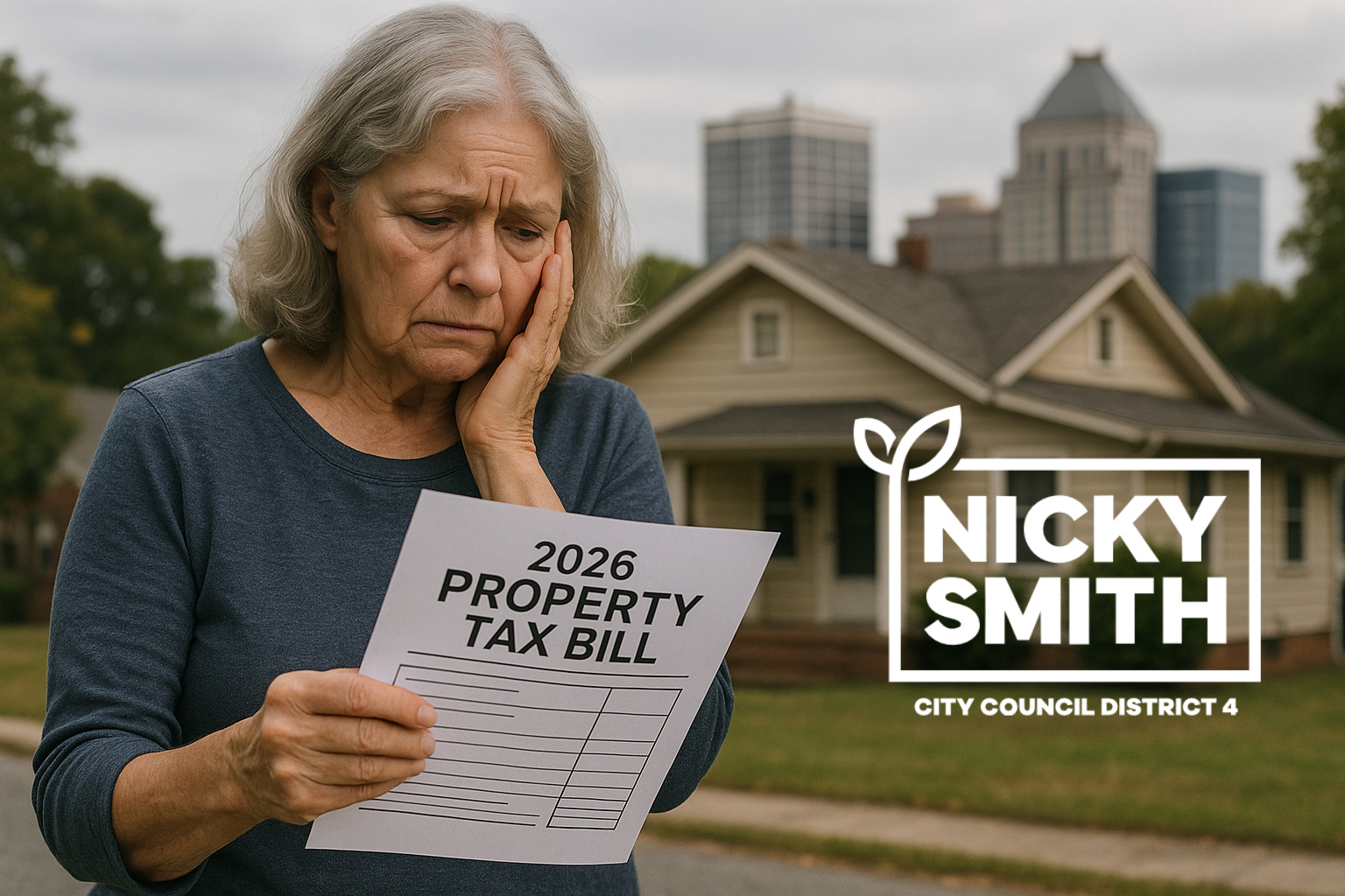Greensboro families are being priced out by skyrocketing property taxes. City Council candidate Nicky Smith shares her plan to work with state legislators for constitutional reform that caps tax increases, protects homeowners, and preserves the American Dream for future generations.